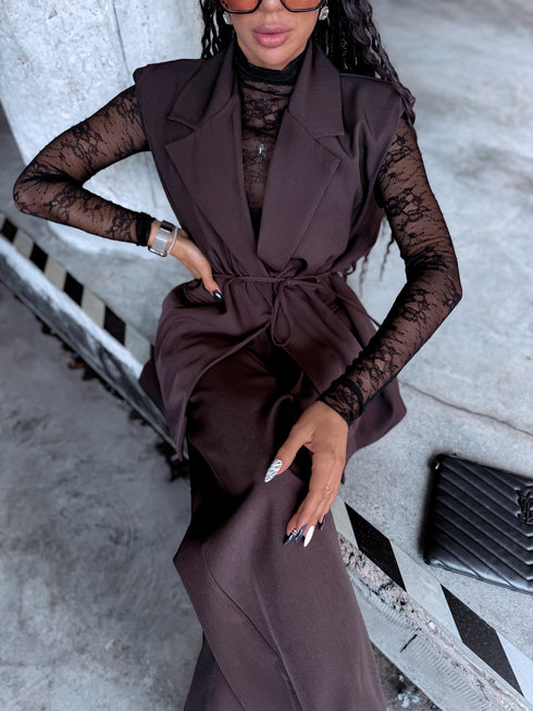 Komplekts "INTENSE 22666" - veste + bikses - CHOCO